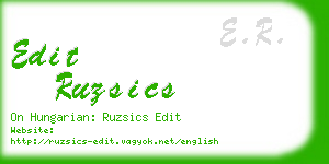 edit ruzsics business card